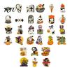 Decorative Magnets for Halloween Party 6 Pcs Refrigerator Magnets, Grim Reaper Pumpkin Skull Ghost Magnetic Note Holders Iron Doors Reusable