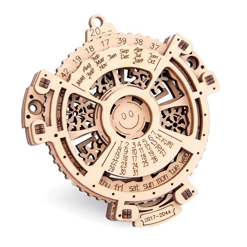 

Nordic Wooden Mechanical Perpetual Calendar Gear Model - DIY Creative Desktop Ornament Gift