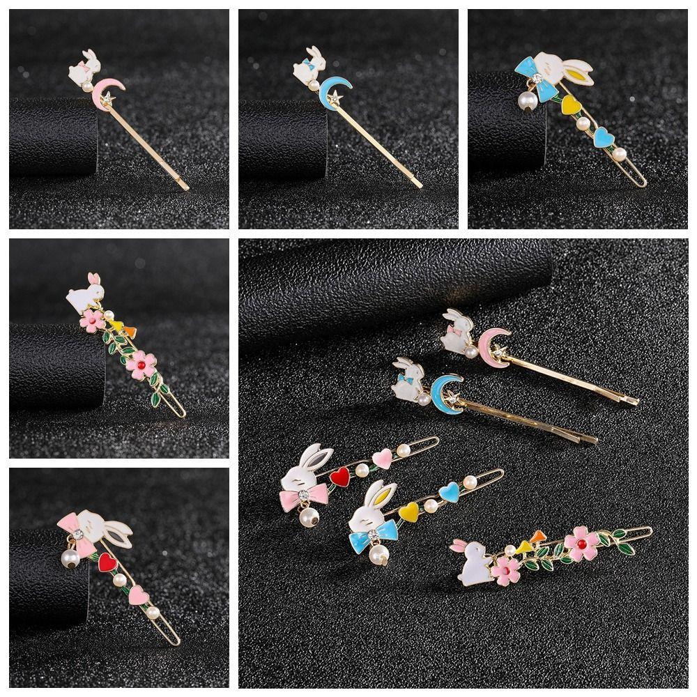

Korean Style Metal Hair Clip Y2k Rabbit Barrettes Fashion Cute Hairpin Daily style5