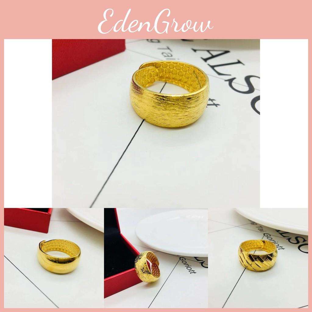 Gold Plated Unique Couples Ring With Chic Matte And Polished Styles For Occasion Any