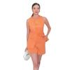 2024 Summer Women's Solid Color Sleeveless Vest & Casual Shorts Set