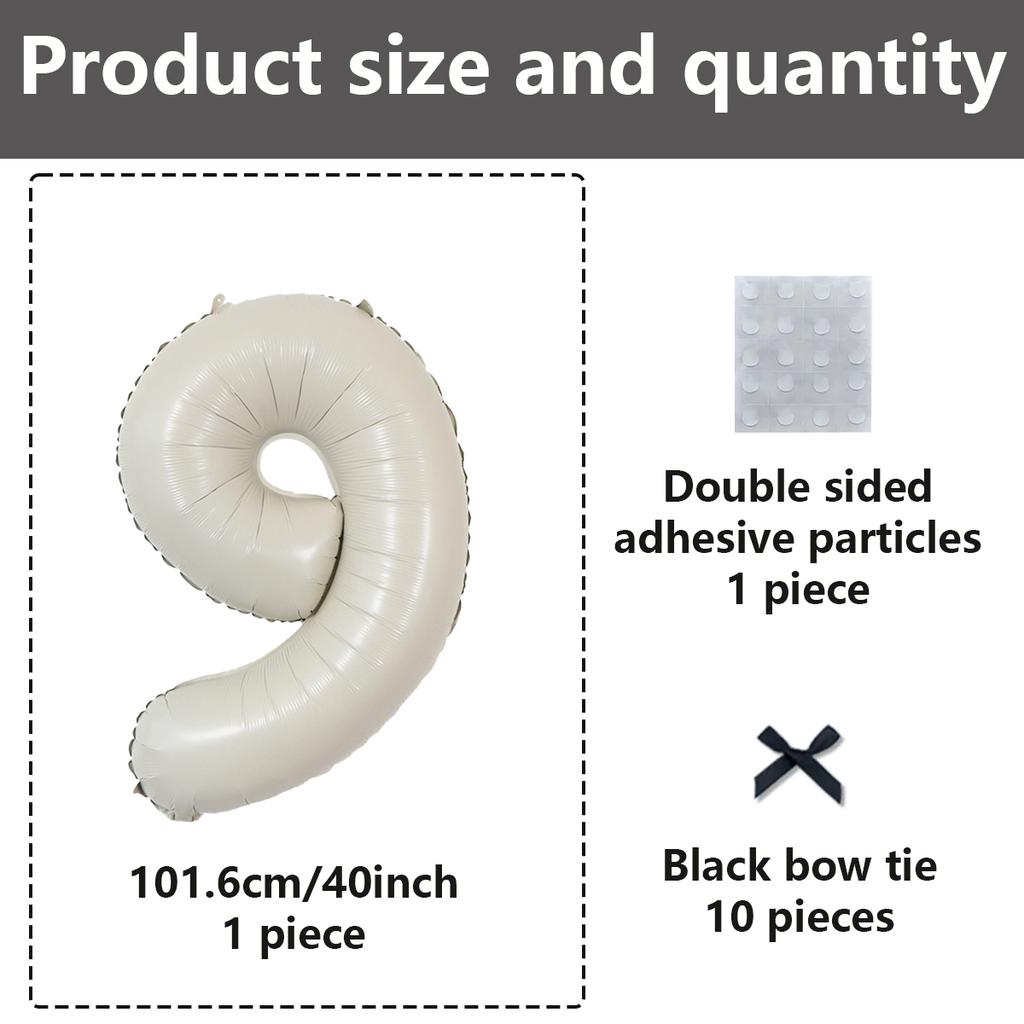 9 cream white digital balloons, black ribbon bow for bow themed birthday parties, graduation, showers, anniversaries