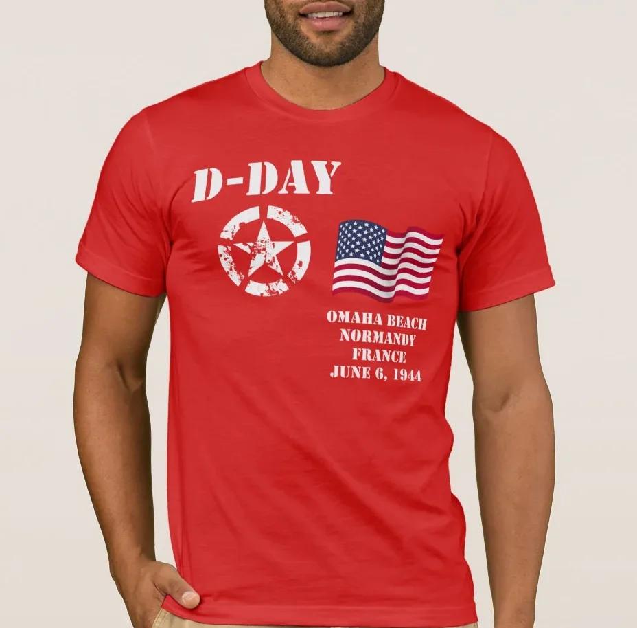 Omaha Beach Normandy France June 6 1944 DDay TShirt 100 Cotton ONeck Summer Short Sleeve Casual Mens Tshirt Size S3XL S