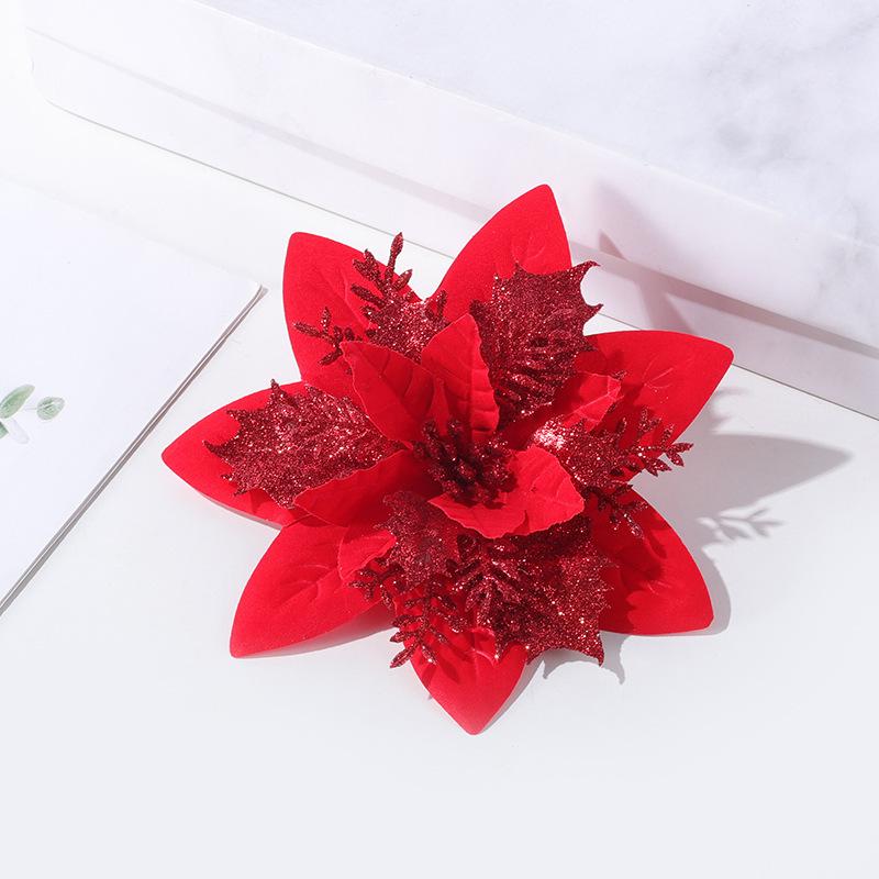 Gold Powder Christmas Tree Double-Layer 3D Flower Decoration