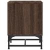 Nightstands with Glass Doors 2 Pcs Brown Oak Effect 35 X 37 X 50 Cm