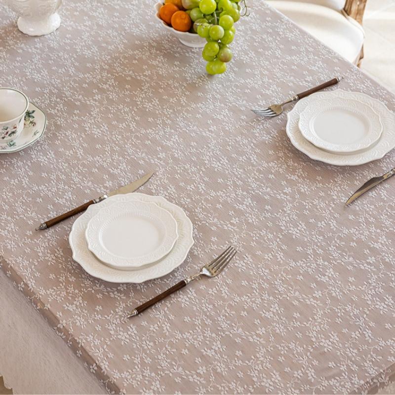 1pc Pastoral Style Tablecloth Embroidered White Lace Drape Table Cloth Rectangular Coffee Tablecloth Wedding Atmosphere Sense