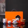 Elegant White Porcelain Gongfu Tea Set: One Pot, Four Cups - Perfect for Home, Office, or Gifts