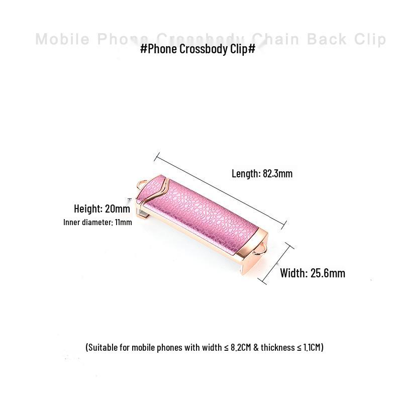 Metal Crossbody Phone Lanyard with Back Clip and Chain Holder