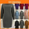 Womens Winter Long Pullover Sweatshirts Featuring Cozy High Neck Design And Split Hem