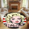 Marilyn Monroe Print Rond Tapijt, Wasbaar Vloerkleed, Voor Entree Slaapzaal Wasruimte Kantoor Studeerkamer, Woondecoratie Verjaardag Kerstcadeau