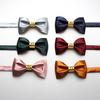 Men'S Solid Bow Tie Men'S Flat Corner Multi-Color Wedding Groom Best Man Bow Tie