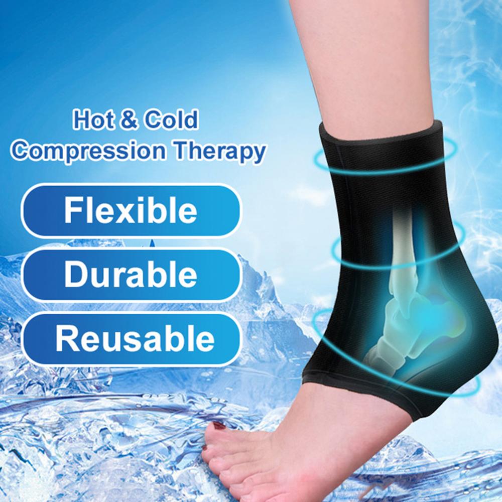 Reusable Gel Ice Pack for Feet - Hot And Cold Therapy Ideal for Achilles Tendonitis Plantar Fasciitis Swelling Relief