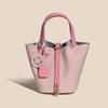 2025 Trending Women's Genuine Leather Cowhide Bucket Bag: Versatile, Top Layer Vegetable Tanned Handbag
