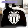 AS Monaco FC Pattern Bedding Home Decoration Birthday Gift (1 * duvet cover + 2 * pillowcase, without core)