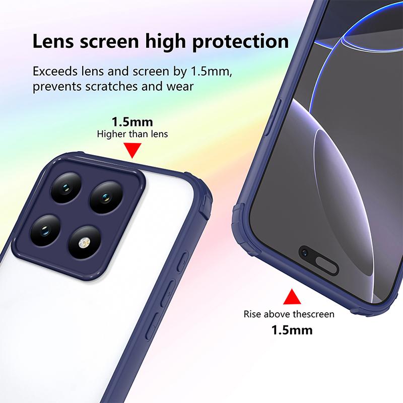 For Xiaomi 15T Luxury Transparent Shockproof Armor Case For Xiaomi 11T 12T 14T Mi 15T Pro Clear Bumper Hard Cover 14T Pro Cases