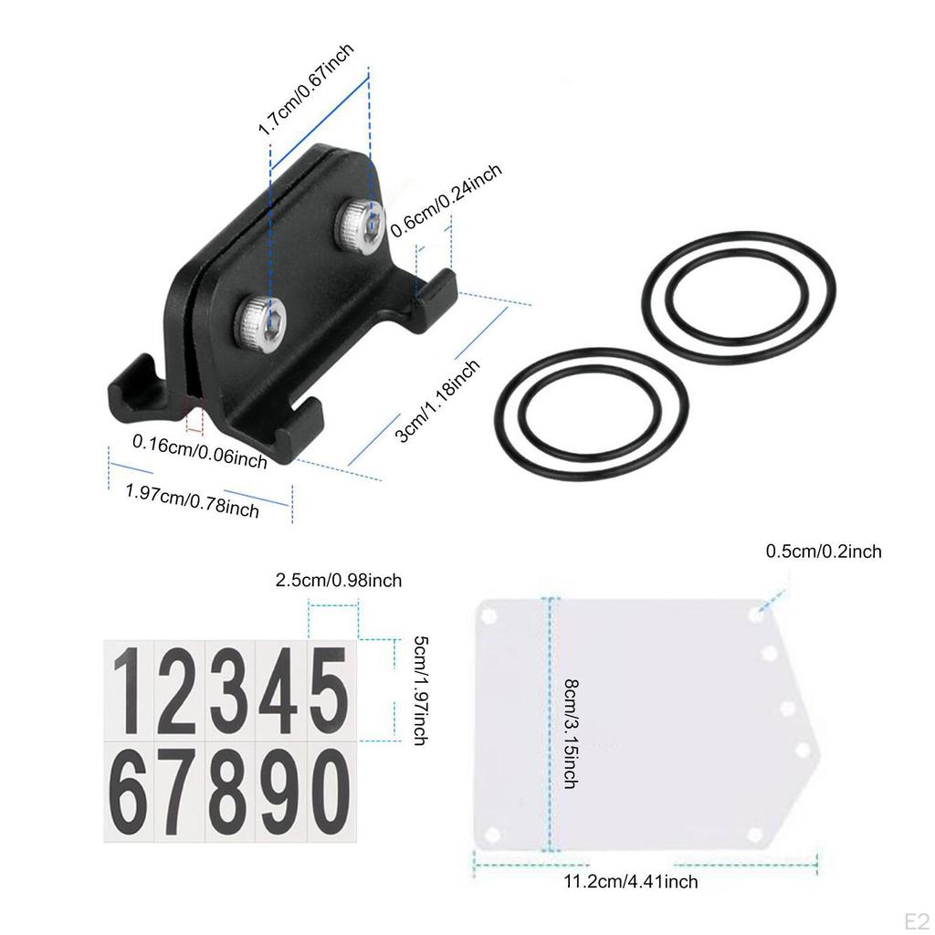 Cycling Plate Number Holder with Stickers Seat Post Mount for Riding