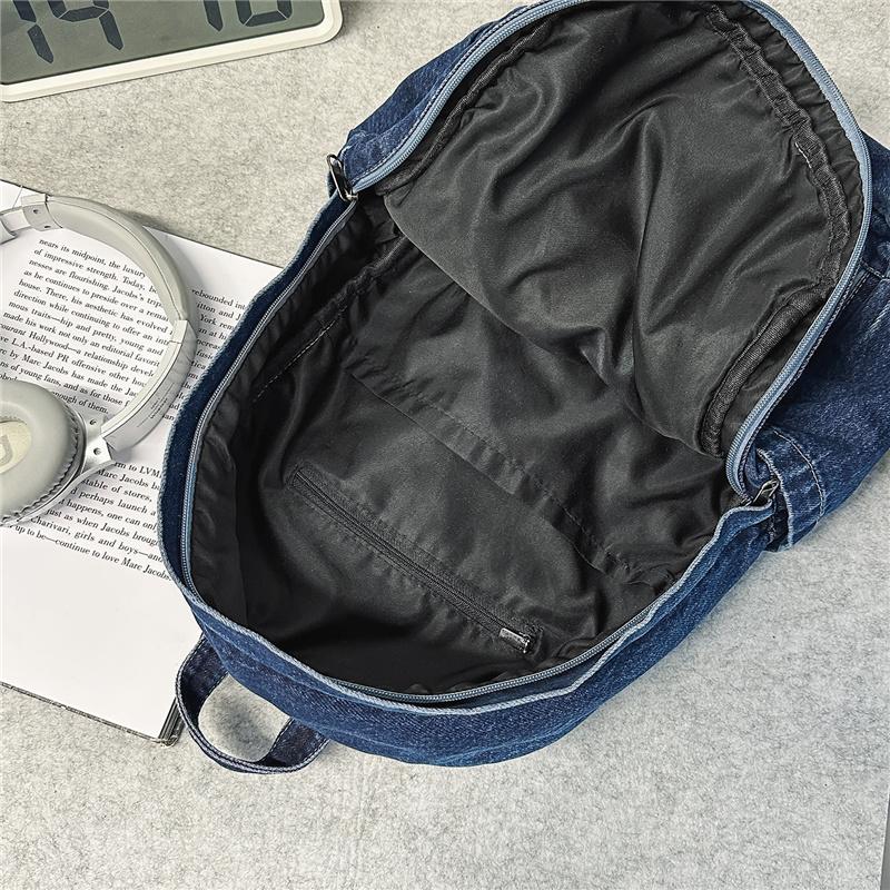 Džínový batoh Ležérní styl Unisex Školní taška Módní cestovní batoh