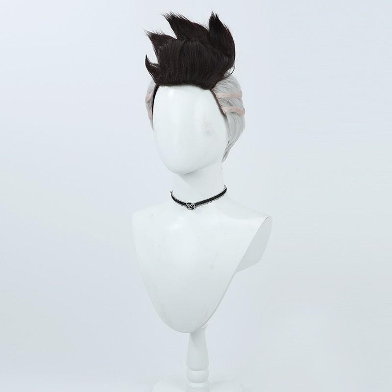 

Аниме Edgerunners Martinez David Косплей Парик Черный Серый Короткие Термостойкие Волосы Парики Для Вечеринки в Хэллоуин + Шапочка для Парика One Size