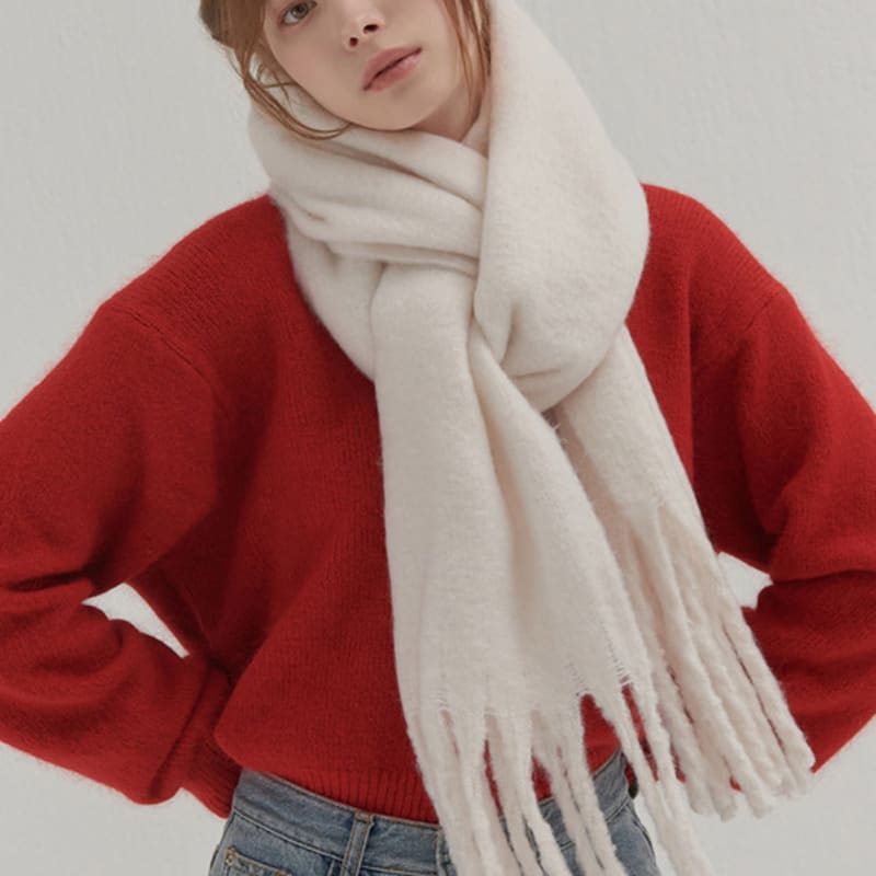 camino TASSEL MUFFLER IVORY