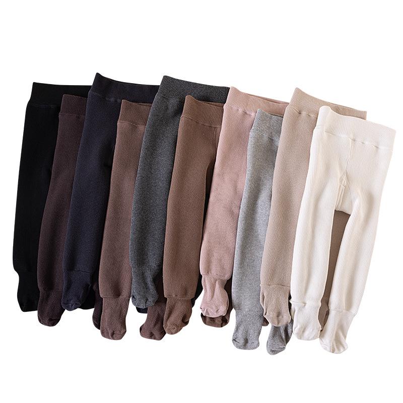 Winter Fleece-Lined Baby Leggings: Warm, Open-Crotch, Thickened One-Piece Pants for Children