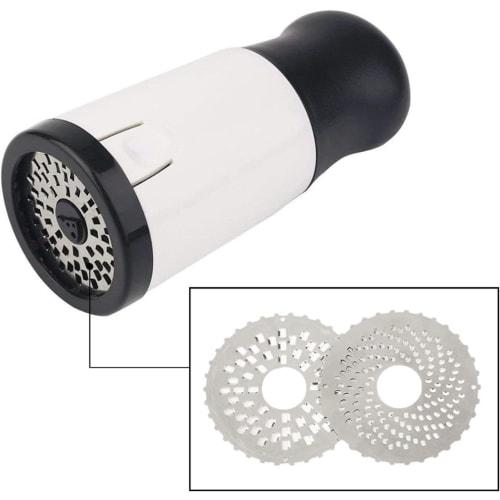 Giawkca Cheese Grater, Cheese Grater, Slicer, Manual Cheese Grinder with Mill Lid, Rotating, Baking Tool, Portable Stainless Steel Spreadable Bread Ve