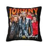 French Rock Music Johnny Hallyday Cushion Cover Polyester Throw Pillow Case Living Room Decoration Bedding Sofa Pillowcase