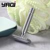 YAQI Monarch Chrome Color Safety Razor and Shaving Soap Kit for Facial Cleansing