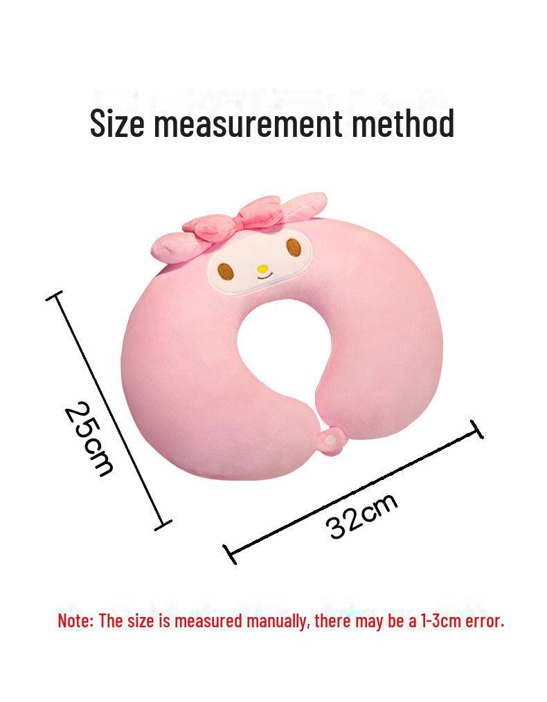 Urocza poduszka podróżna w kształcie litery U: Podróż, Drzemka w biurze, Kreskówkowa pluszowa poduszka pod szyję