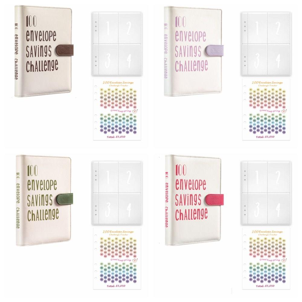 

Кожаная обложка, 100 конвертов, блокнот Challenge, размер A5, бюджетный набор переплетов для пары