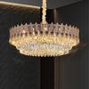 Lustre de Cristal Estilo Luxo Leve, Pós-modernista, Simples, para Sala de Estar, Villa, Quarto Europeu, Restaurante, Lâmpadas de Cristal