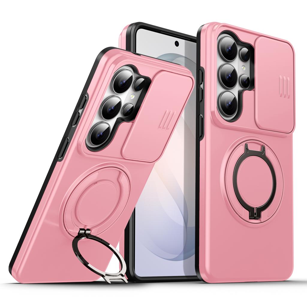 Armor Magnetic Bracket Case for Samsung Galaxy A55 A56 A57 A37 A36 A35 A27 A26 A17 A16 A07 A06 Slide Camera Protector Back Cover