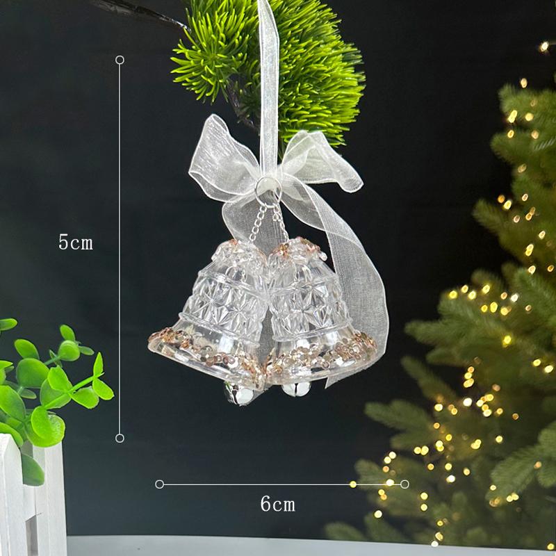 Christmas Decorations Sequined Acrylic Pendants Transparent Snowflake Pendants Christmas Tree Decorations Props