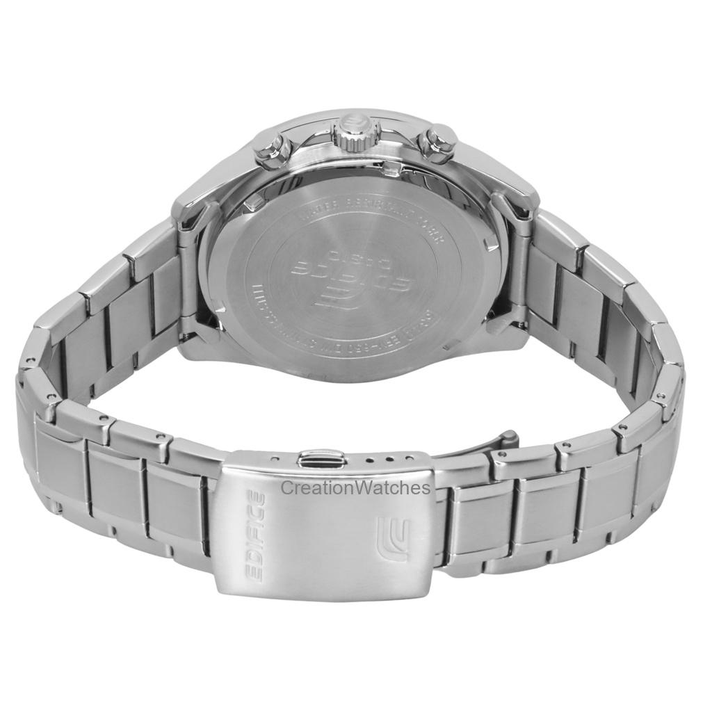 Casio Edifice Analog Standard Chronograph Light Blue Dial Quartz EFV-650D-2BV 100M Men's Watch