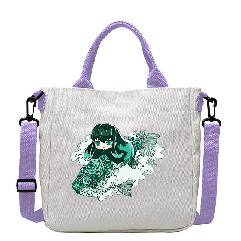 Japanische Cartoon-Comics Demon Slayer: Kimetsu no Yaiba - Muichiro Tokito Bedruckte Canvas-Tasche 7547