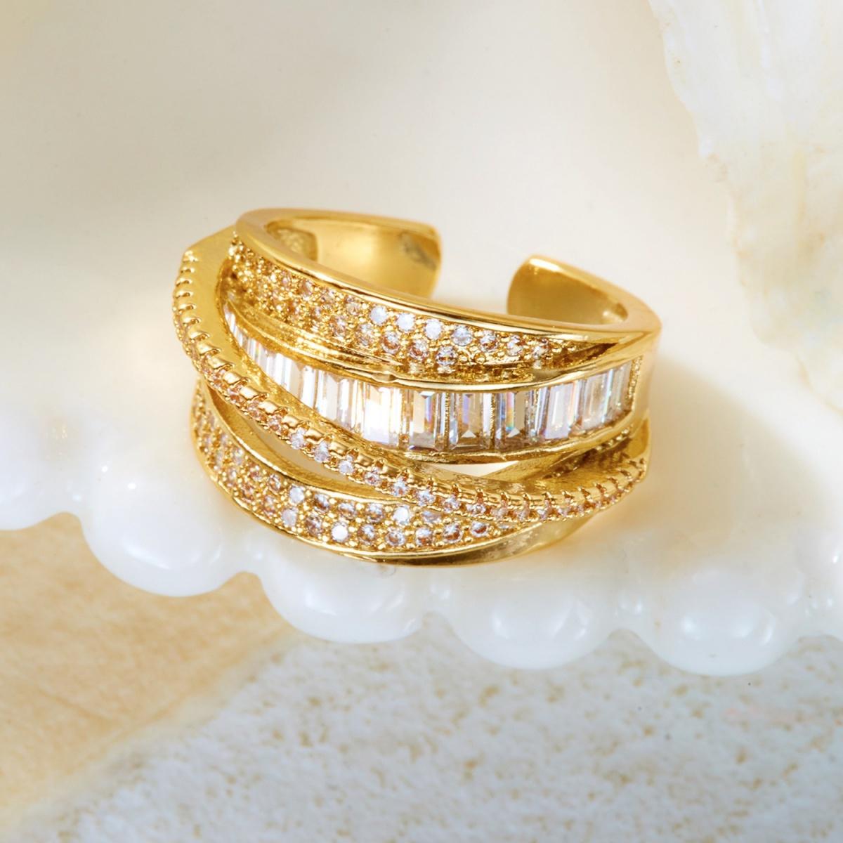 

Minimalist Twisted Irregular Brass Inlaid CZ Zircon Opening Finger Rings For Women Men Jewelry Fashion Geometric Ring Jewelry