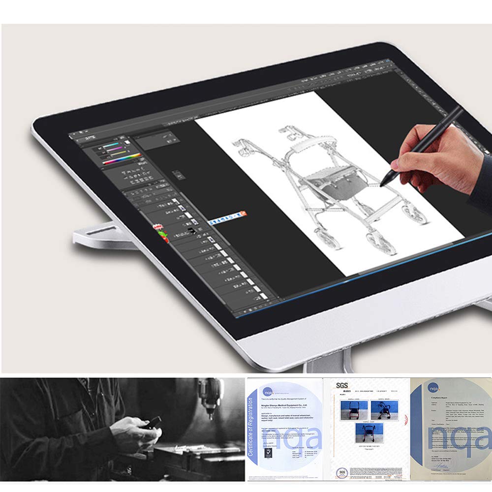 Silberner Geh- und Pflegesitz aus Aluminiumlegierung, Assistenzsitz, Einkaufswagen, Geschwindigkeitsbremse, einfach zu installieren, höhenverstellbar, Sitzen möglich, Tagesgeschenk, Respekt für