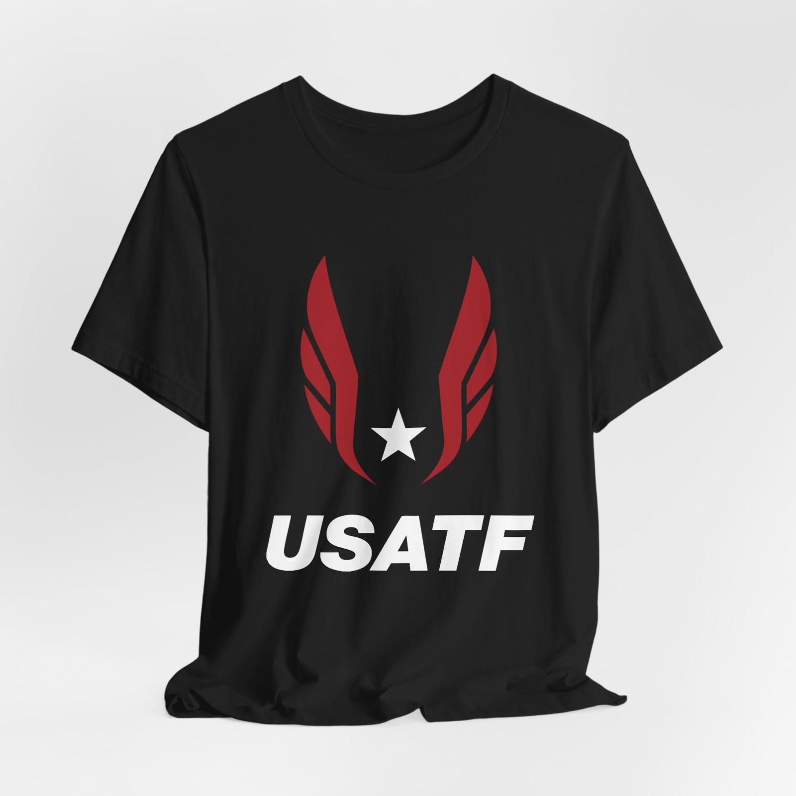 USA USATF Track & Field Logo Unisex T-Shirt Black Navy S-5XL S