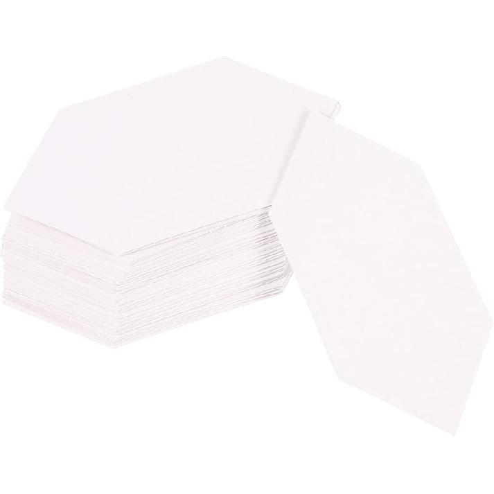 Accessories for 200pcs Patchwork Quilted Cardboard Accessories Quilting Stencils Hexagon Paper Pieces Template Paper Piecing Templates Quilting Paper 8X4cm белый