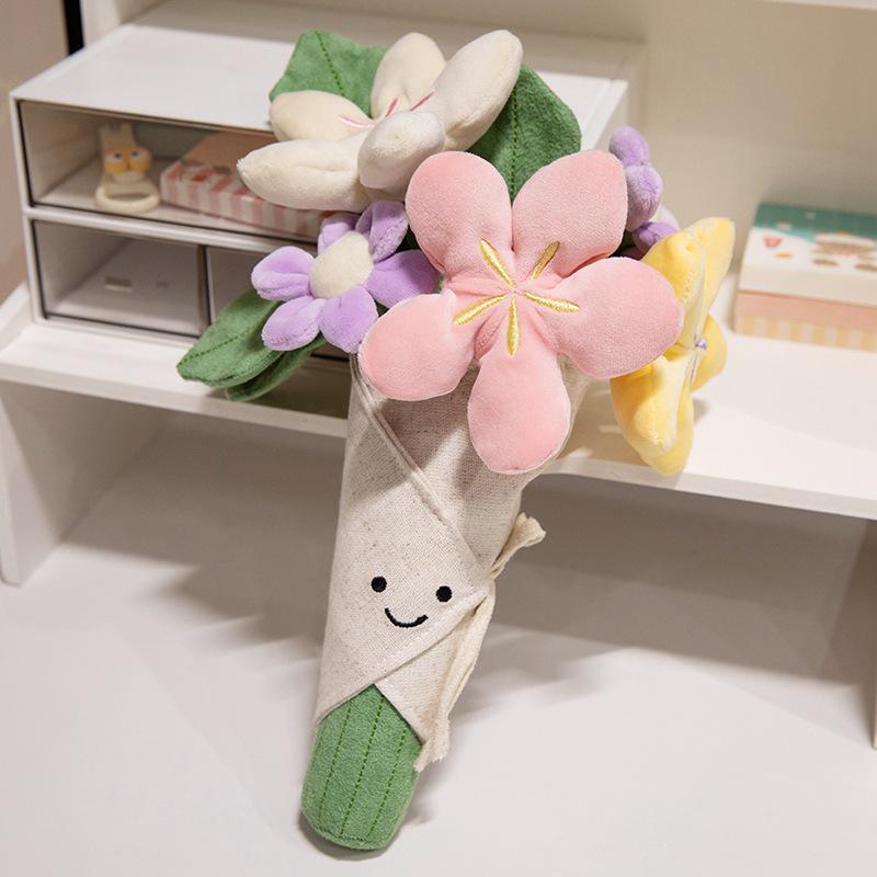 Heart-Shaped Rose Bouquet Plush Doll - 2025 Valentine's Day Gift for Girlfriend
