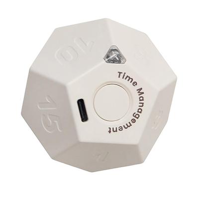 Dodecagonal Time Ball Rechargeable Mini Timer with 11 Preset Times (White)