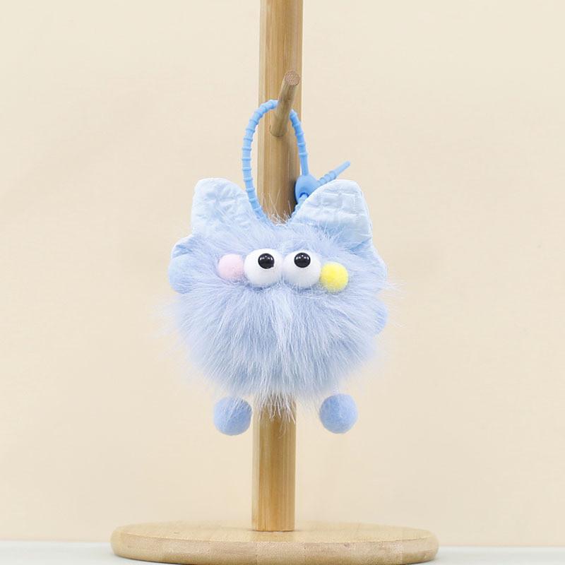 Coal Cuter Bow Ball Doll Keychain Pp Cotton Stuffed Charm For Decoration Bag