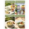 with Lids Portable Food Container Solid Colors Silicone Collapsible Bowl  Outdoor