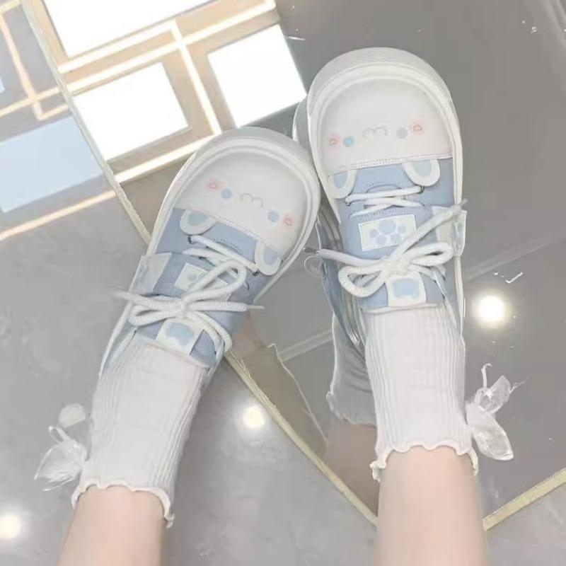 Plátěné boty dámské podzimní a zimní nové kulatá špička suchý zip tenké prodyšné s plochou podrážkou sportovní boty