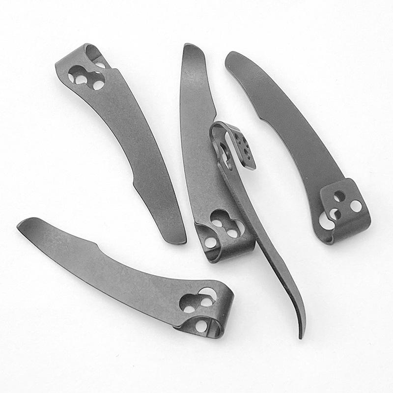 1piece Titanium Alloy Back Clip Folding Knife Pocket Back Clamps For Cld Steel Recn1 Folding Knife DIY Parts Accessories