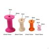 100pcs DIY Wooden Colorful Cylindrical Bobbins Empty Thread Spools Findings