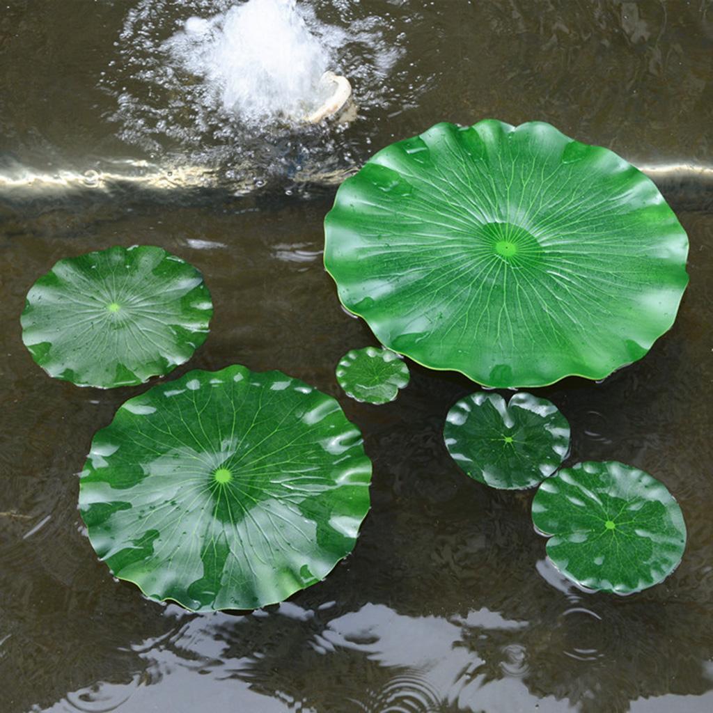 Artificial Lotus Leaves 4 Pack Waterproof Pond Plants 4 Sizes Simulation Leaf