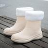 Women's Waterproof Non-Slip Korean Style Fashion Rain Boots - Slip-On Short Tube Design for All Seasons