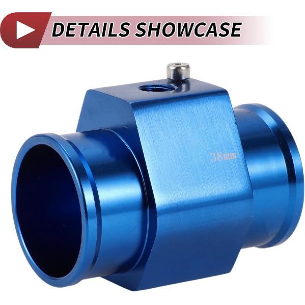 1 Set Car Water Coolant Temperature Sensor Adapter Joint Pipe Radiator Sensor Adaptor 38mm Blue