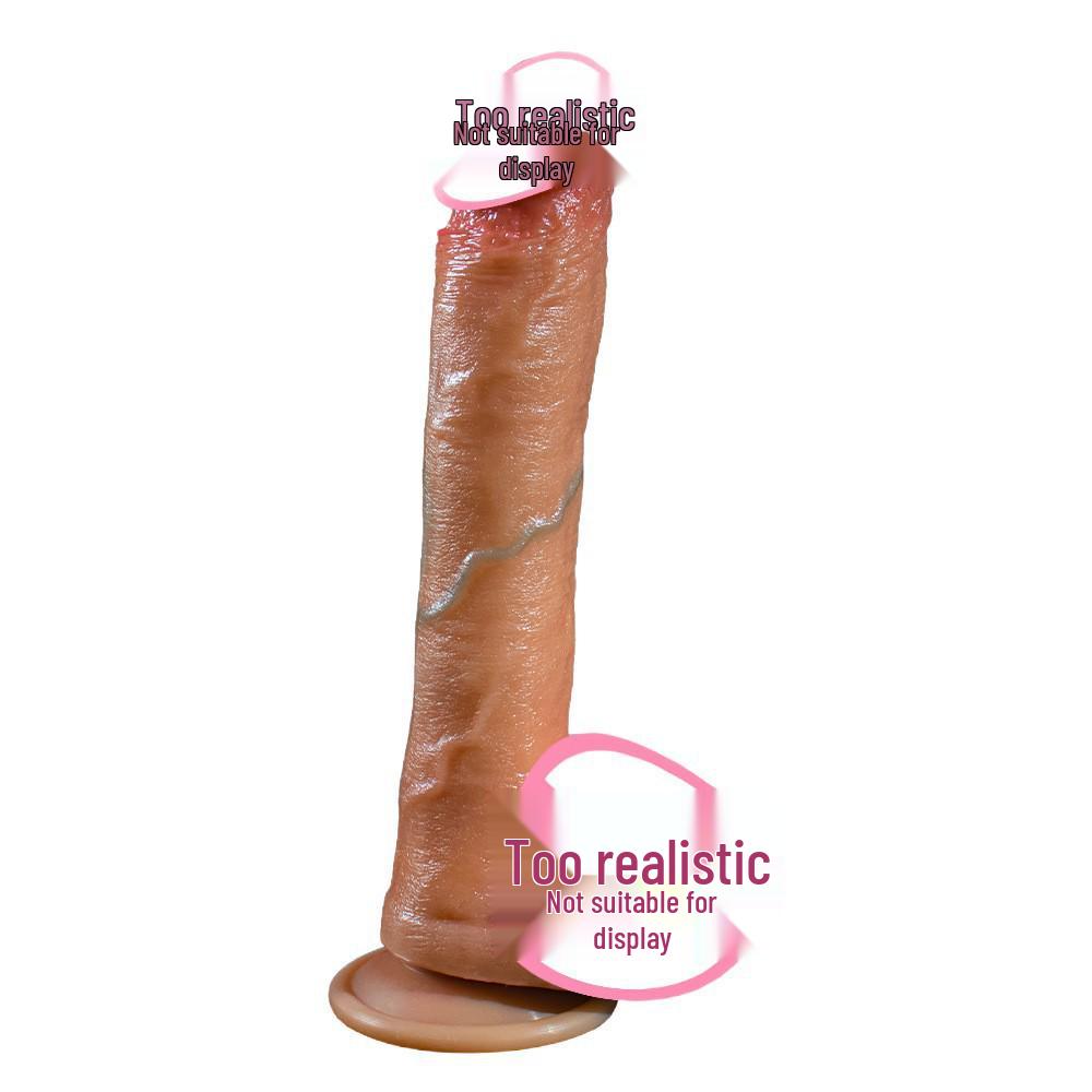 Realistic Female Vibrating Telescopic Silicone Dildo - Automatic Thrusting Adult Sex Toy