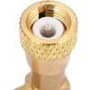 PolaLander 1pc R410A Air Conditioning Refrigerant Valve Adapter 1/4" SAE Male To 5/16" SAE Female Charging Hose Flow Control Valves